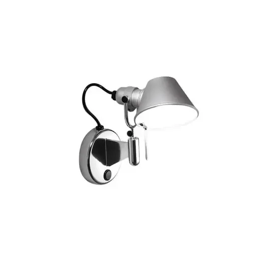 Tolomeo Micro Faretto aplique de pared con interruptor, aluminio – Artemide
