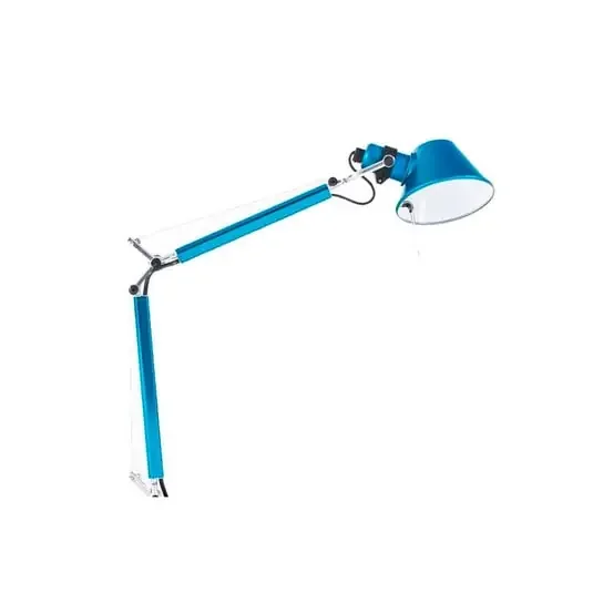 Tolomeo Micro Lámpara de Sobremesa con Abrazadera Azul – Artemide