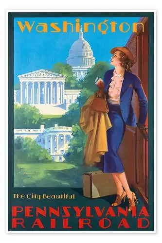 Travel to Washington via Pennsylvania Railroad de Edward Mason Eggleston Nook Vintage Archive