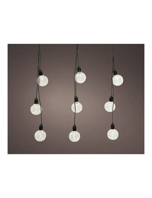 *ult. unidades* guirnalda bombillas para exterior forma globo ip44 3m 12 leds 8720194937853 71347 LUMINEO