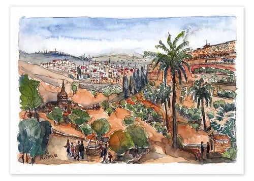 Valle de Kidron, Jerusalén de Hartmut Buse