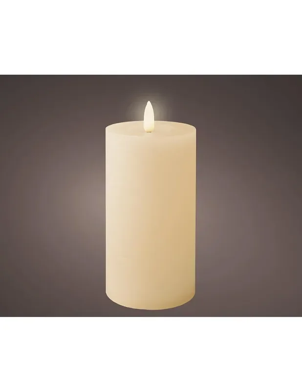 Vela de cera led color crema, ø7 x 15 cm 8720725278189 72805 LUMINEO