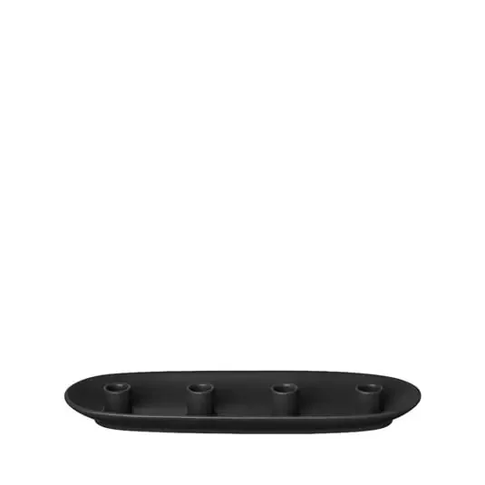 Vela Portavelas Oval Negro – Blomus