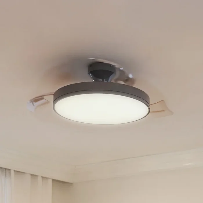 Ventilador de techo LED Philips Atlas, níquel, silencioso, CCT