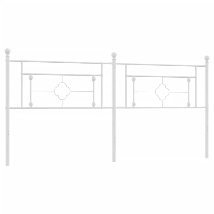 vidaXL Cabecero de metal blanco 200 cm