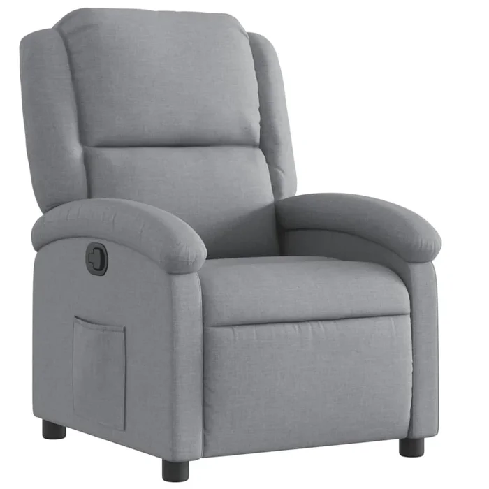 vidaXL Sillón reclinable de tela gris claro