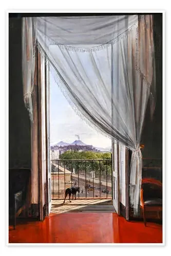 View of Naples through a window de Franz Ludwig Catel akg-images