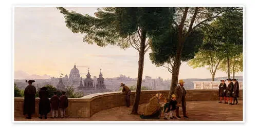 Vista desde la colina Monte Pincio en Roma de Peter Christian Skovgaard Master Collection