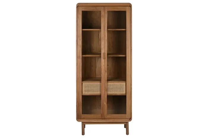 Vitrina Teca Cristal 80X45X190 Natural