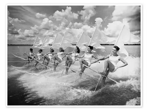 Water Ski Parade of Women de Vintage Water Ski Collection Bridgeman Images