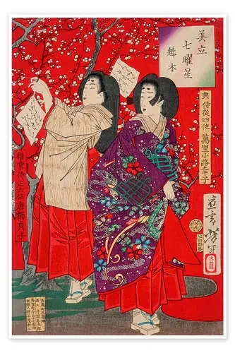 Wood for the Plum Tree, 1878 de Tsukioka Yoshitoshi Heritage Images